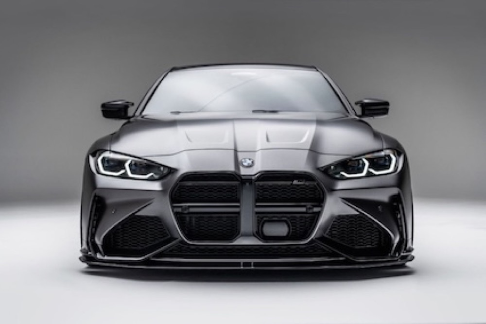 BMW M4 in its original grey paint